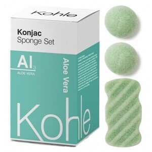 KONJAC ŠPONGIE - DARČEKOVÝ SET ALOE VERA (3 KUSY)