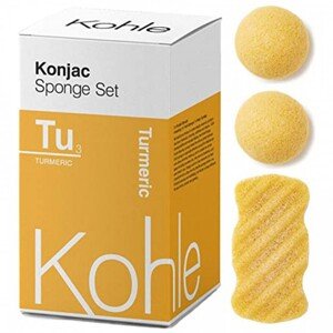 KONJAC ŠPONGIE - DARČEKOVÝ SET KURKUMA (3 KUSY)